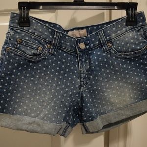 Polka Dot Jean Shorts